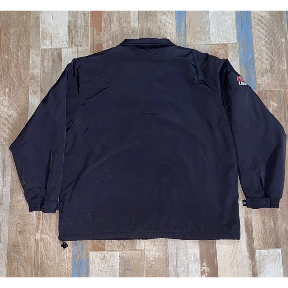 Y2K Pittsburgh Penguins Coors Light Nylon Weatherproof Jacket Fleece Lined - Picture 7 of 12